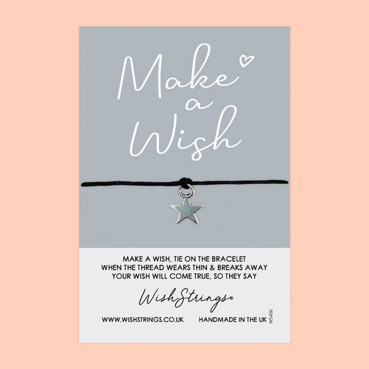 Wish Bracelet – Handmade Cotton Wax Cord with Gift Card | Motivational Keepsake