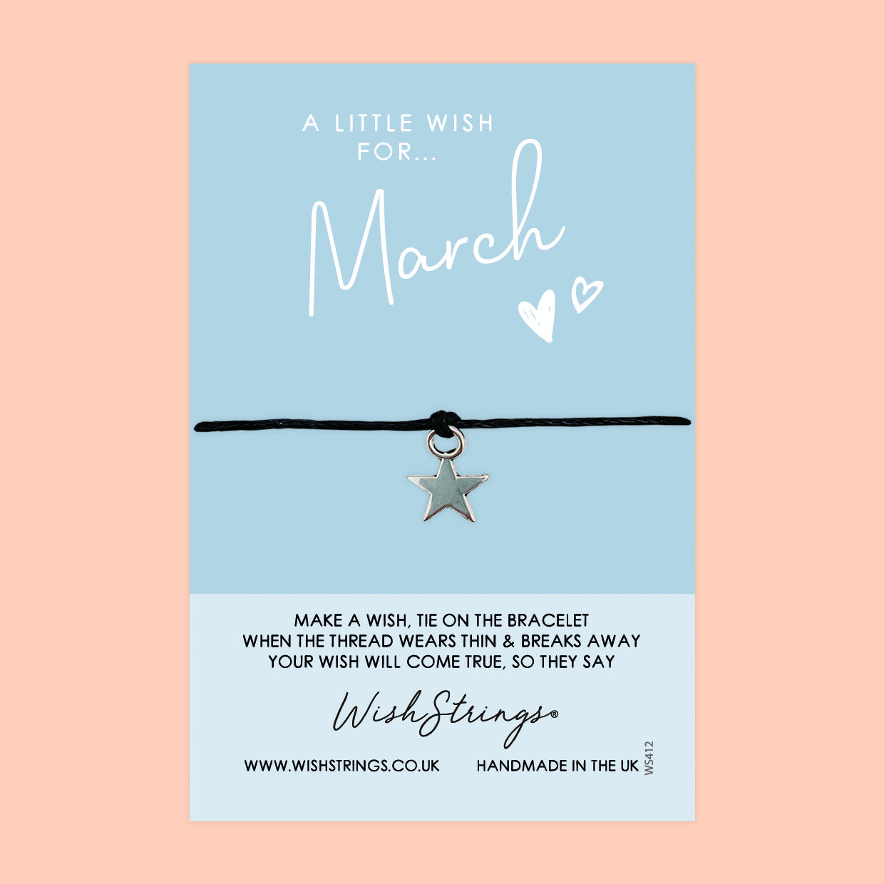 March Birth Month Bracelet – Thoughtful Birthday Wish Bracelet With Gift Card