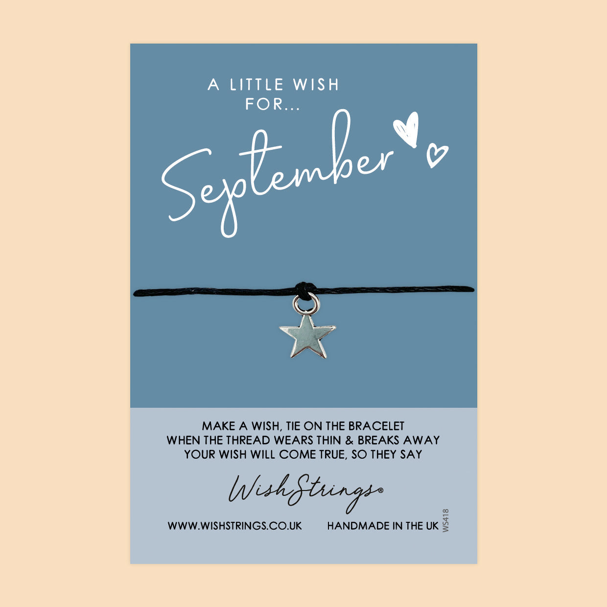 September Birth Bracelet – Adjustable Wish Bracelet Gift | Zodiac Sign Keepsake