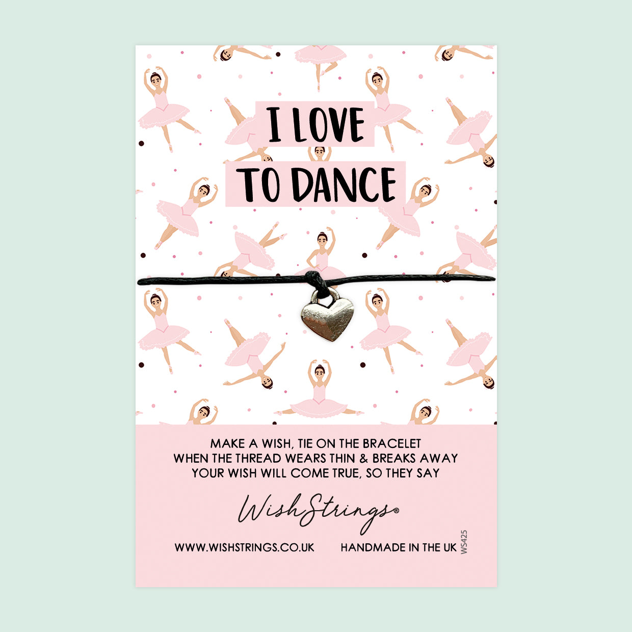 Wish Bracelet – Adjustable Wristband with Gift Card | Dance Lover Gift & Motivational Jewelry
