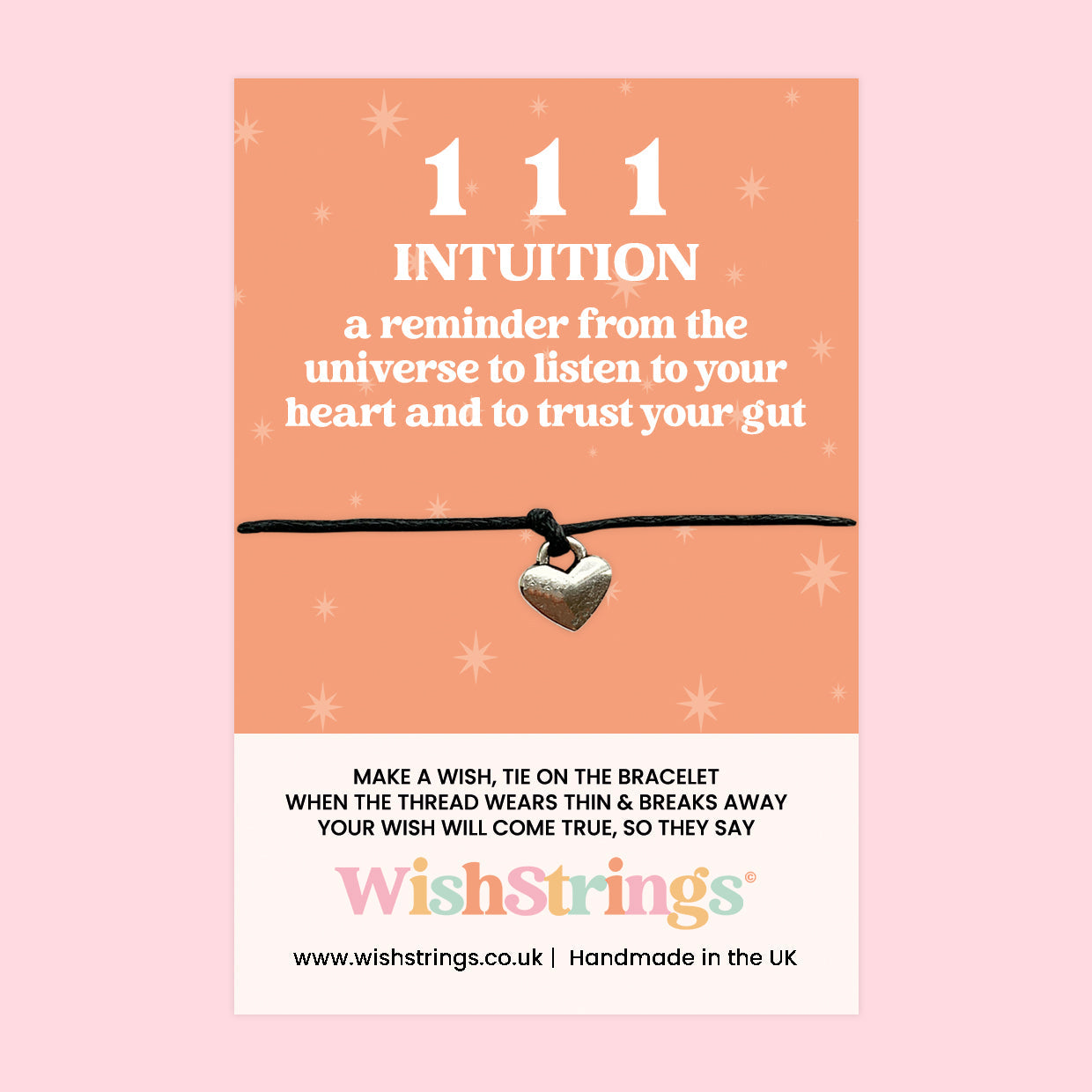 111 Angel Number Bracelet – Adjustable Wrist Spiritual Wish Bracelet with Gift Card for New Beginnings