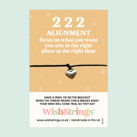222 Angel Number Bracelet – Handmade Spiritual Wish Bracelet | Balance & Harmony Gift