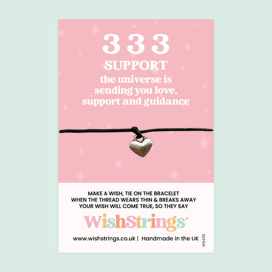 333 Angel Number Bracelet – Handmade WishStrings Adjustable Wrist Bracelet Gift Card Included