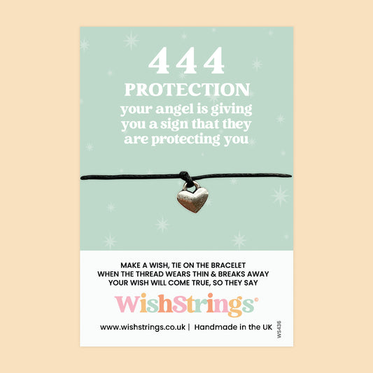 444 Angel Number Bracelet – WishStrings Adjustable Wax Cord Wish Bracelet with Gift Card