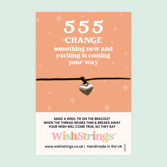 555 Angel Number Bracelet – Wish Bracelets for New Beginnings | Gift Card Included