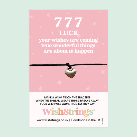 777 Angel Number Bracelet – Wish Bracelet with Gift Card | Lucky Charm for Good Fortune