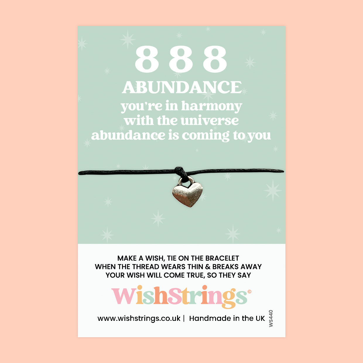 888 Angel Number Bracelet – Handmade Wish Bracelet | Prosperity Gift Card Included