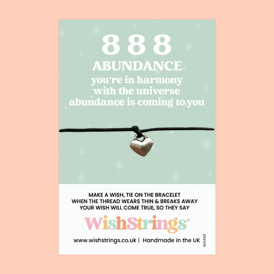 888 Angel Number Bracelet – Handmade Wish Bracelet | Prosperity Gift Card Included