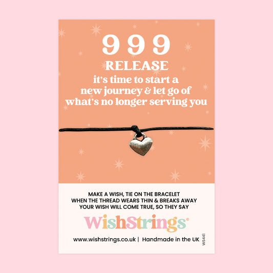 999 Angel Number Bracelet – Handmade UK Waxed Cotton Wish Bracelet | New Beginnings Gift Card