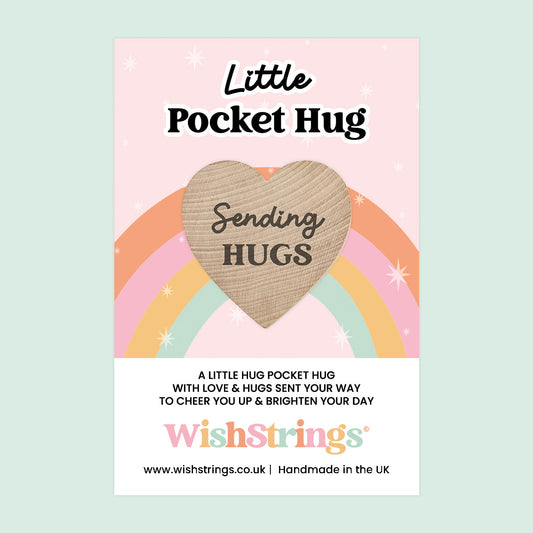 WishStrings Pocket Hug – Special Mum Heart Token Gift | Mother’s Day Gift | Thinking of You | Sentimental Keepsake | Letterbox Hug | From Daughter or Son