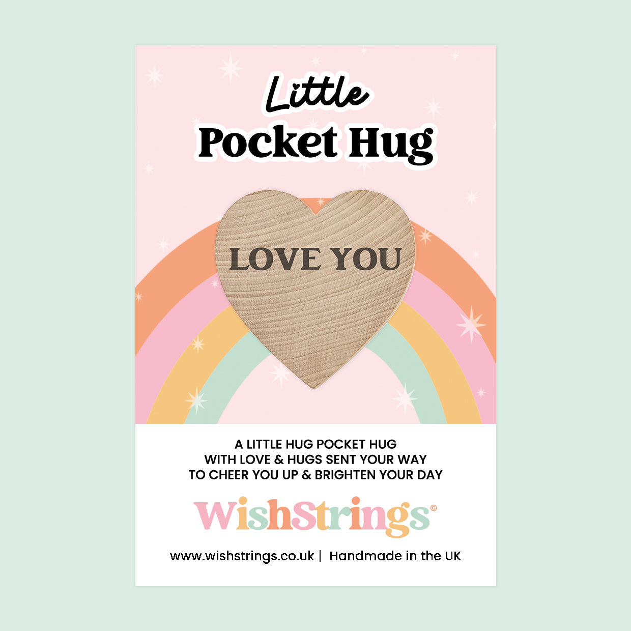 WishStrings Pocket Hug – Love You Token | Thinking of You Gift | Romantic Keepsake | Long Distance Love | Mini Hug from the Heart