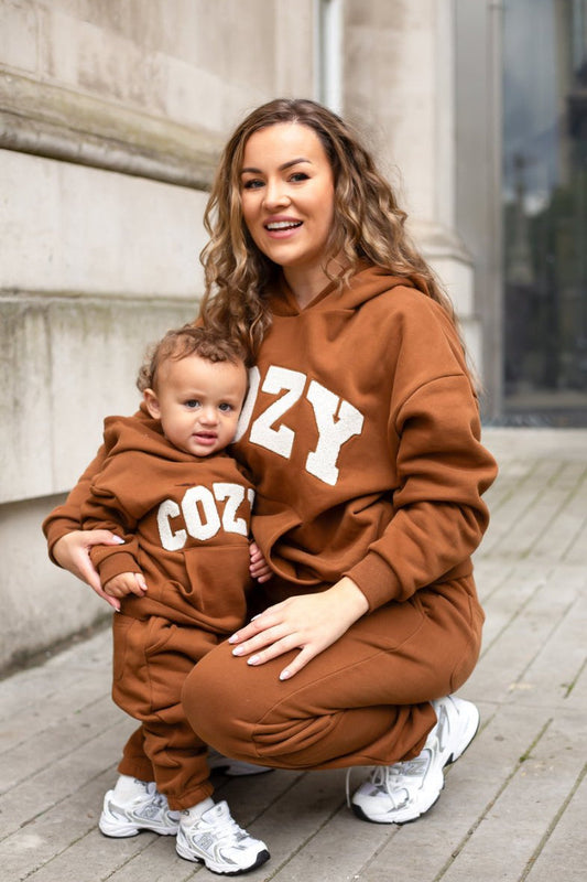 COZY Adult Tracksuit Brown Set