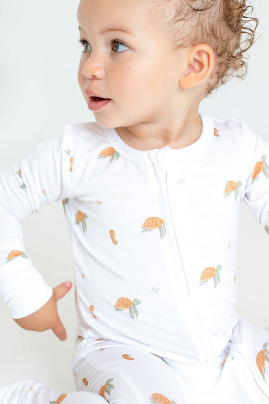 Ocean Bamboo Zip Sleepsuit One Piece
