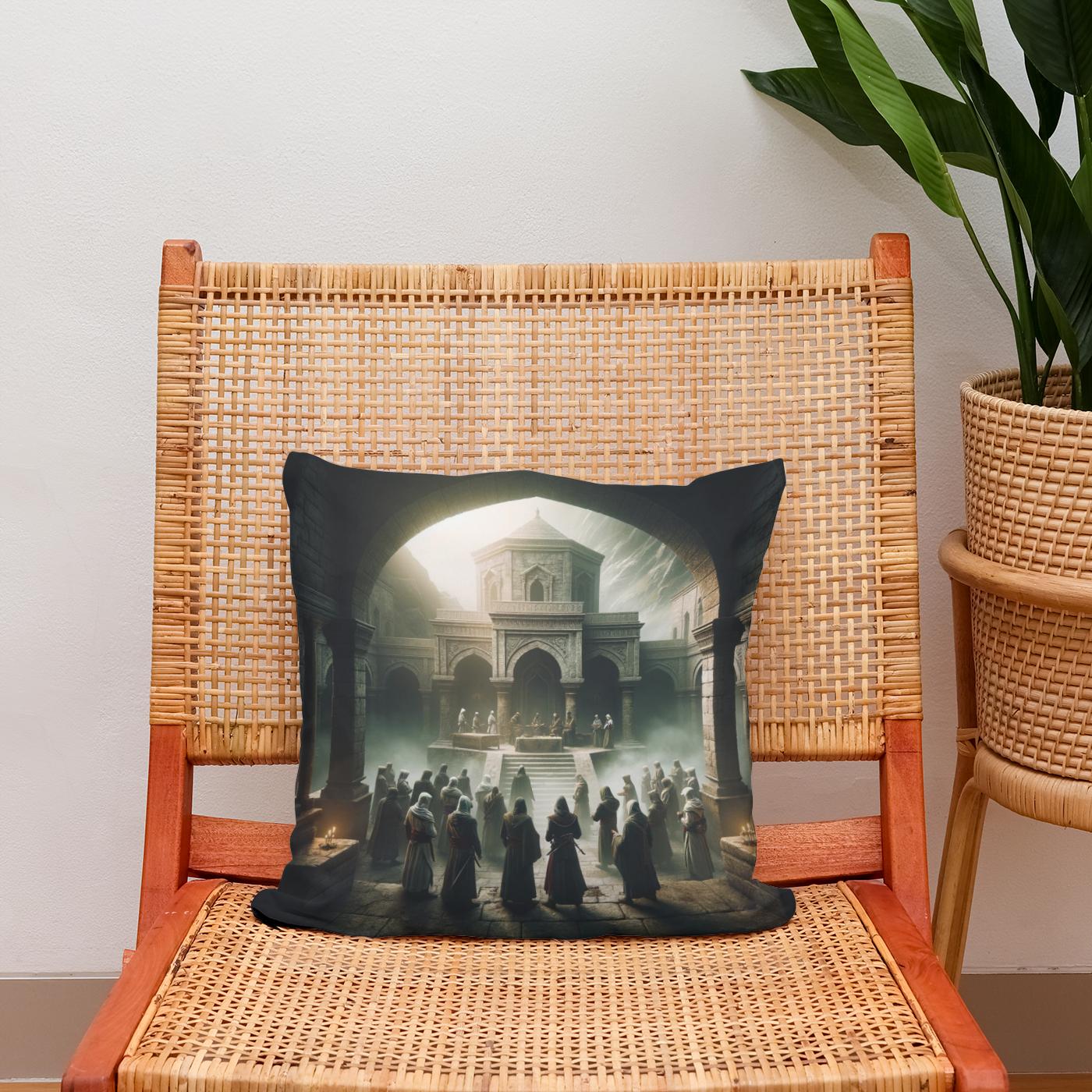 Monastery Shadows Cotton Cushion