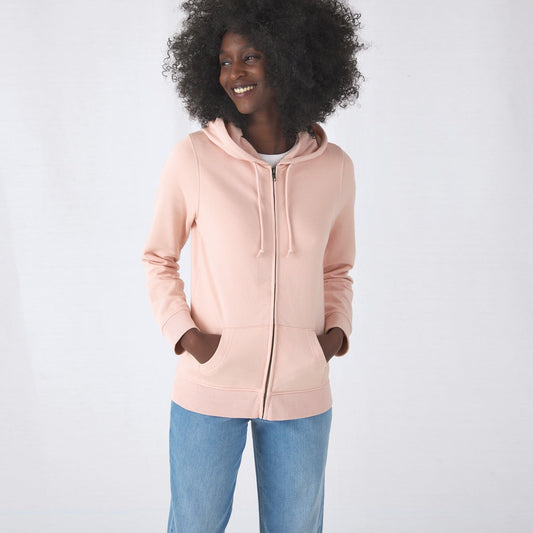 Organic Essential Zipped Hoodie: Womens
