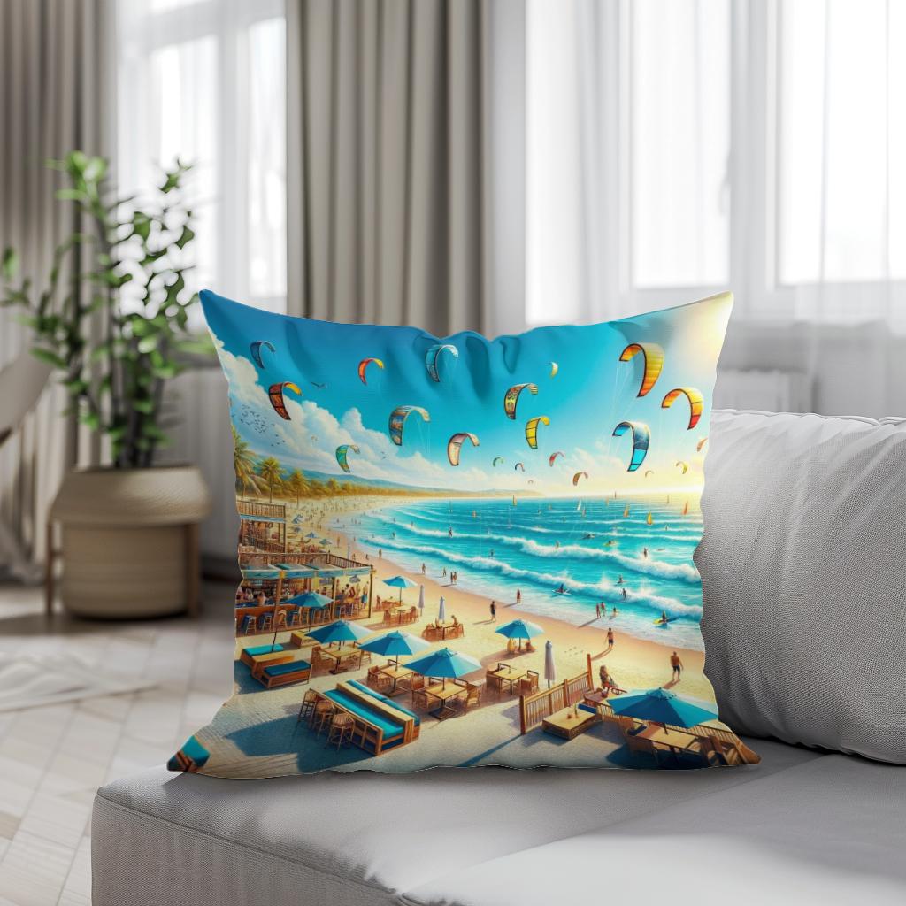 Azure Summer Harmony Cotton Cushion