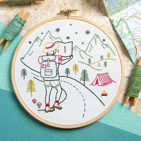 'Explore' Hiking Embroidery Kit for Beginners