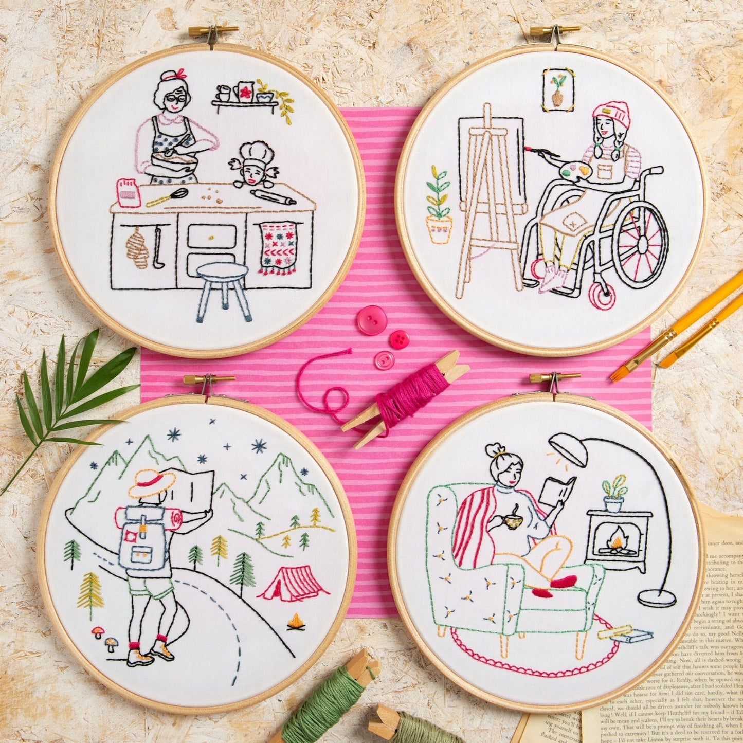 'Explore' Hiking Embroidery Kit for Beginners