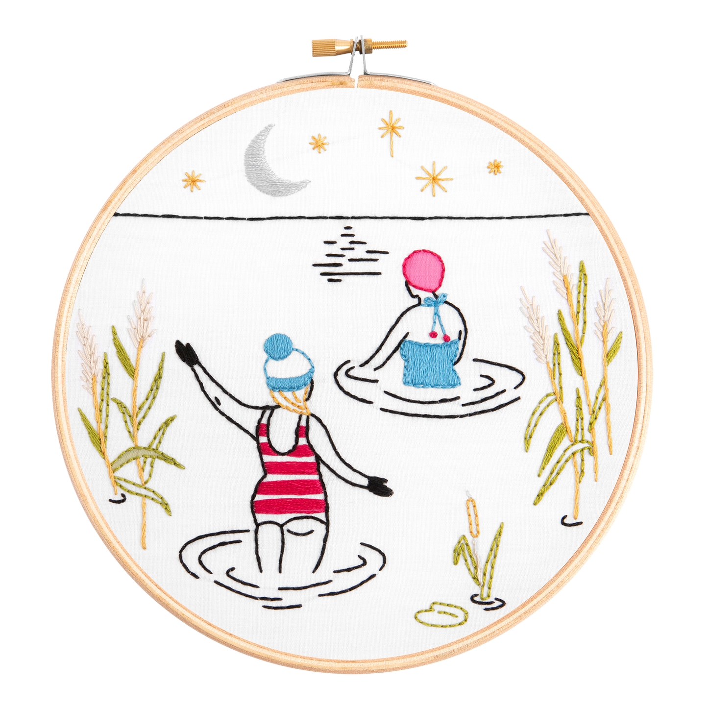 'Swim' Wild Swimming Embroidery Kit for Beginners