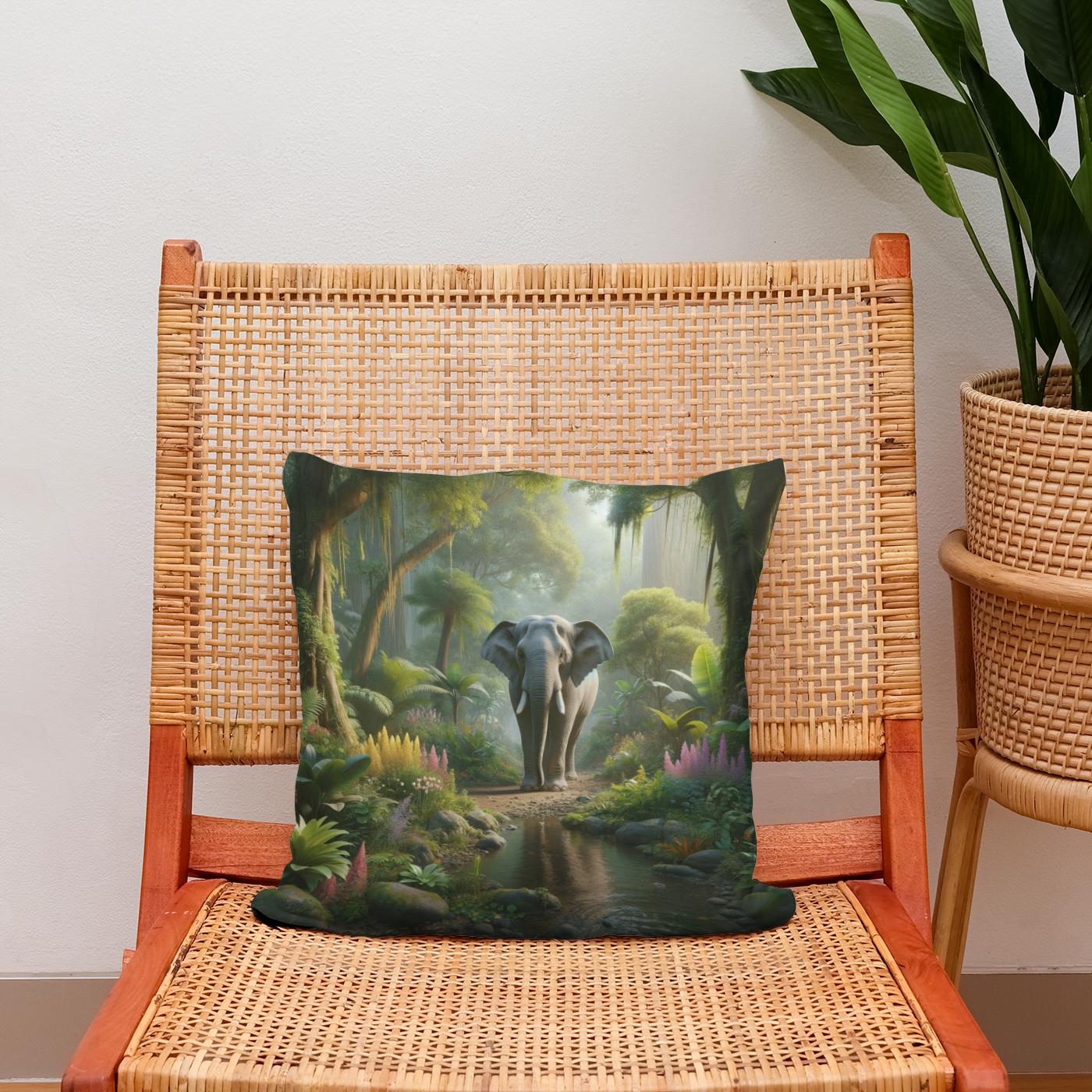 Serenity Jungle Cotton Cushion
