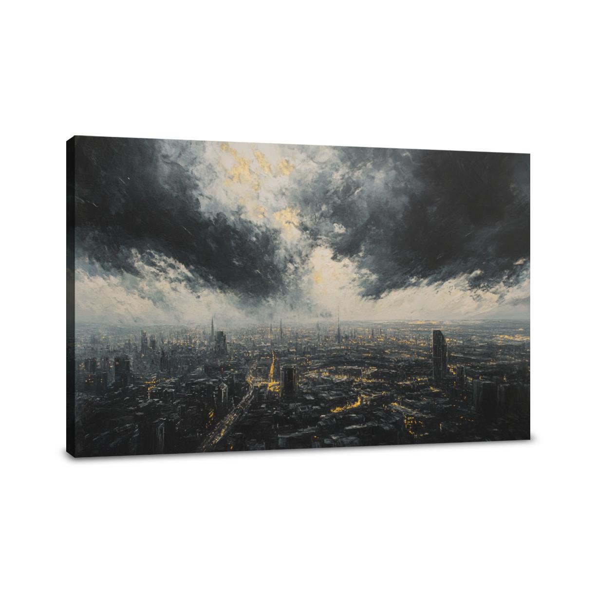 Shadowed Cityscape Canvas