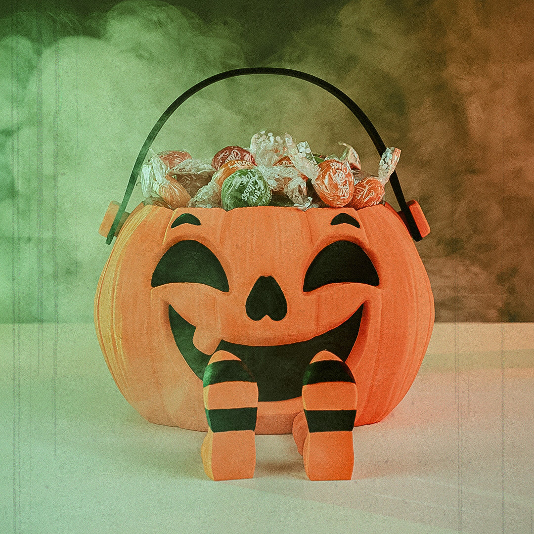 Walking Pumpkin Candy Holder – Halloween Candy Bowl