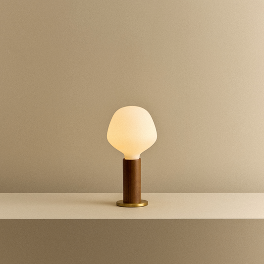 Knuckle Table Lamp in Walnut + Enno
