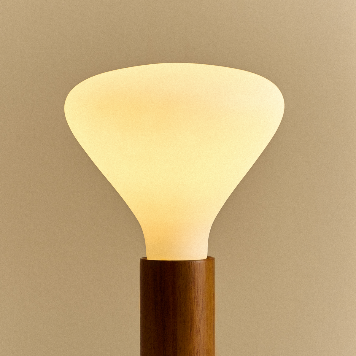 Knuckle Table Lamp in Walnut + Noma