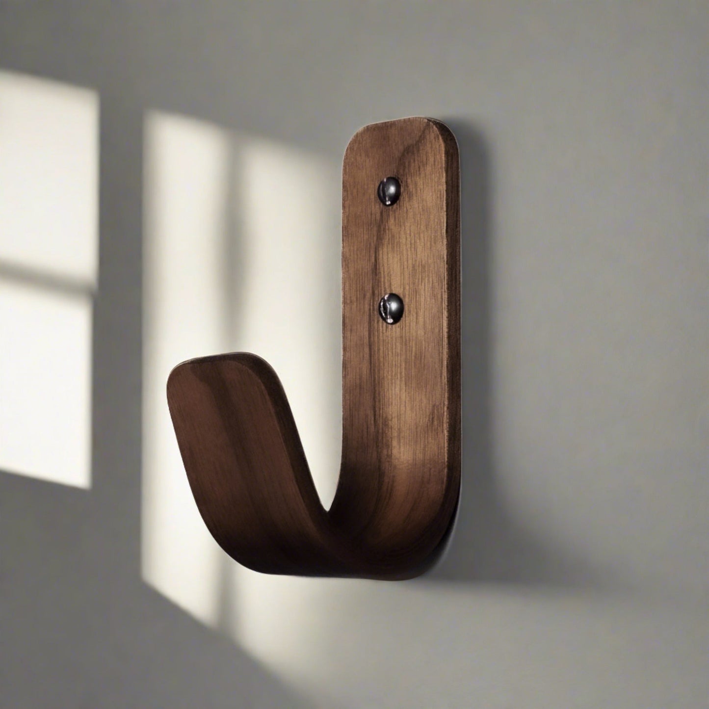 Curved Hardwood Wall Hooks  - Walnut