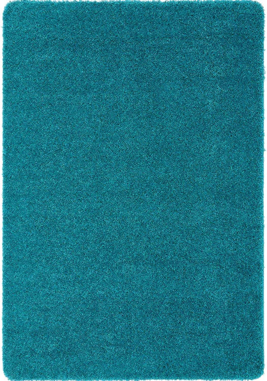 Washable Teal Shaggy Rug