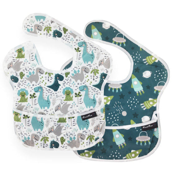 Mum 2 Mum Waterproof Wonder Bib - Twin Pack