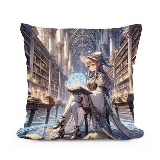 Mystical Library Guardian Cotton Cushion