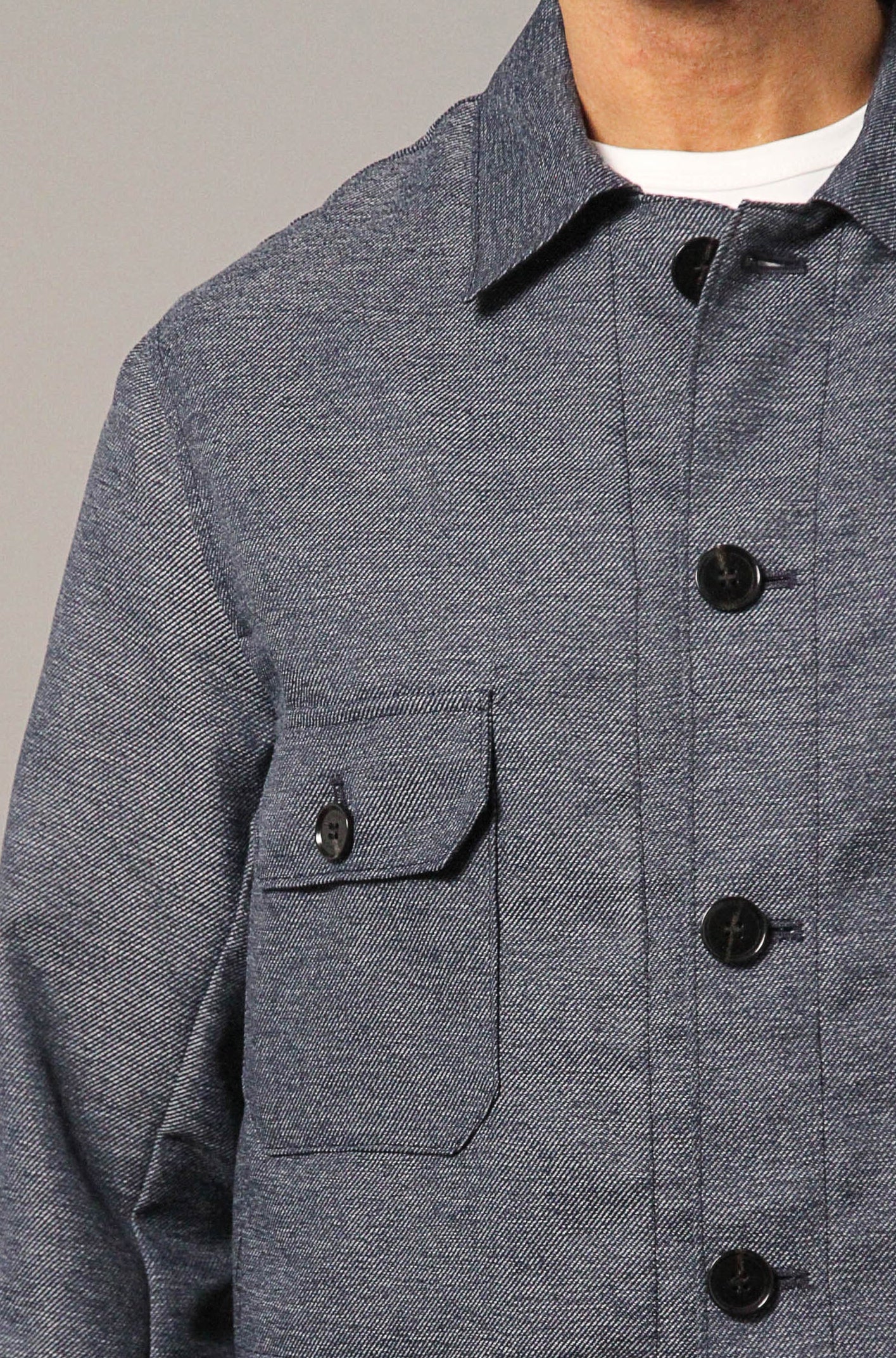 James Four Pocket Jacket - Sky Blue Twill