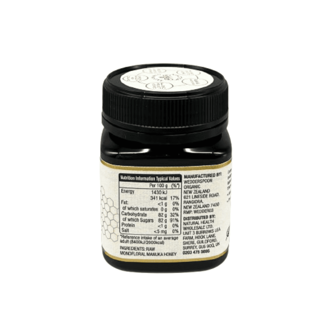 Wedderspoon Raw Manuka Honey 850 MGO (250g) – Unpasteurised High Potency