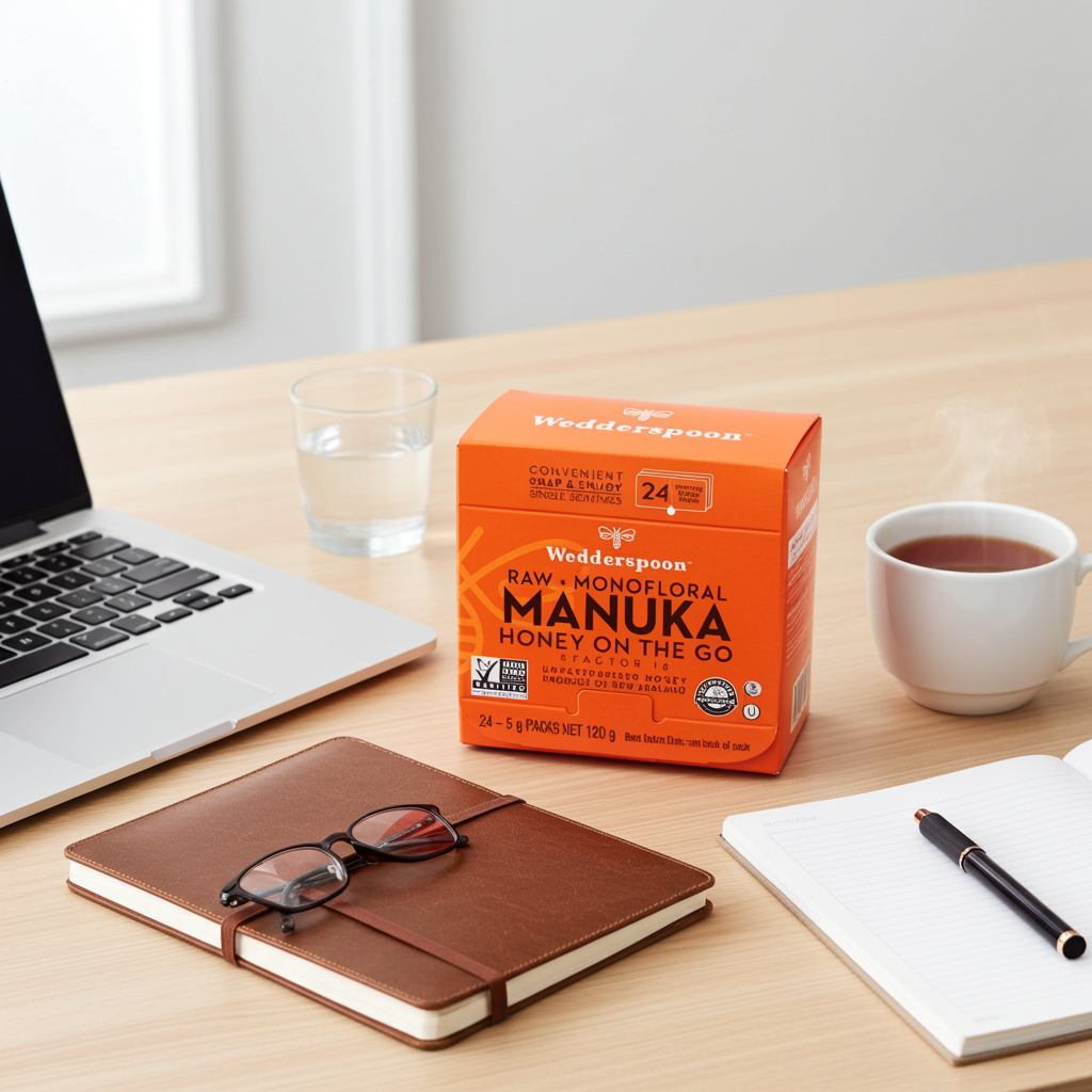Wedderspoon Honey On The Go KFactor 16+ Manuka Snap Packs 120g (24 snaps per box)