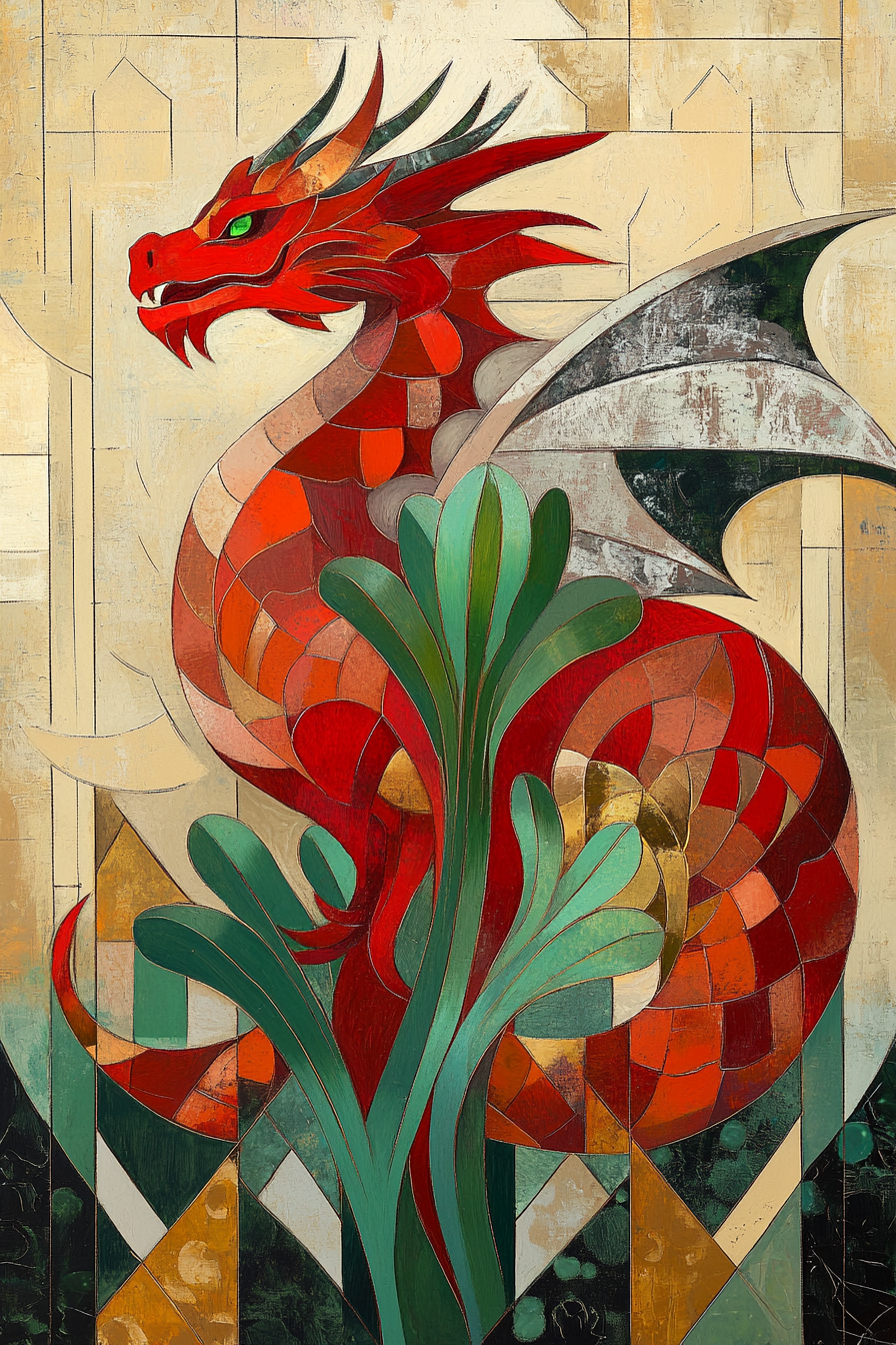 Welsh Dragon Leek Canvas