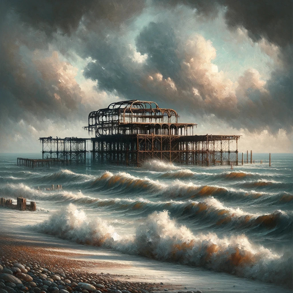Brighton West Pier Ruins Canvas