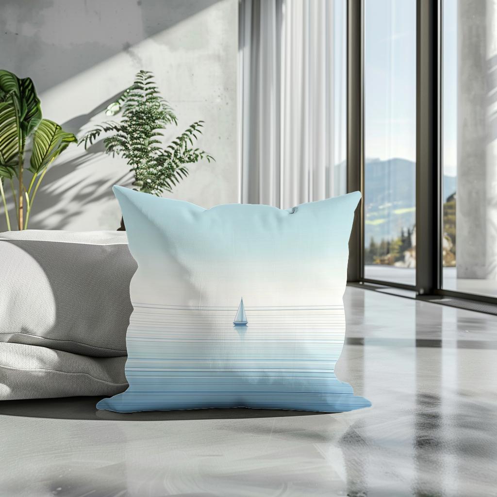 Solitary Voyage Cotton Cushion