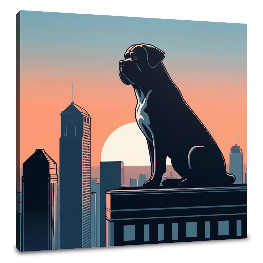 Dawn Sentinel Bullmastiff Canvas