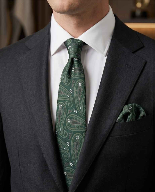 Emerald Paisley Luxury Tie Gift Set