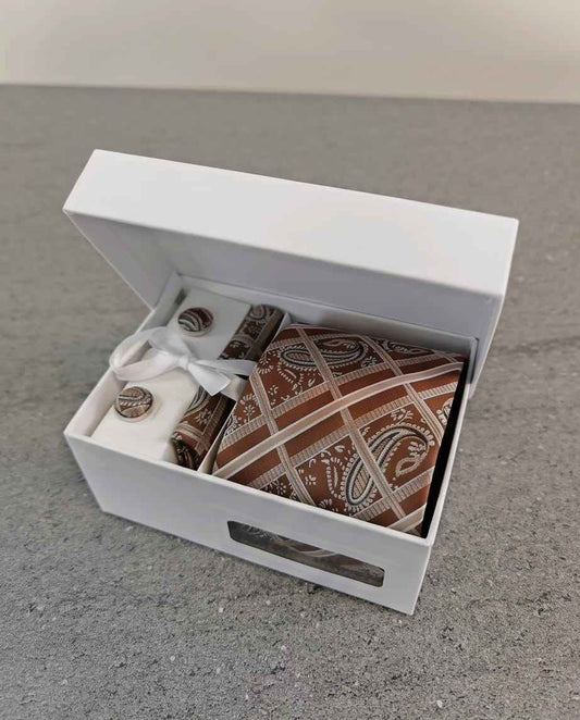 The "Heritage Paisley" Tie & Cufflink Set
