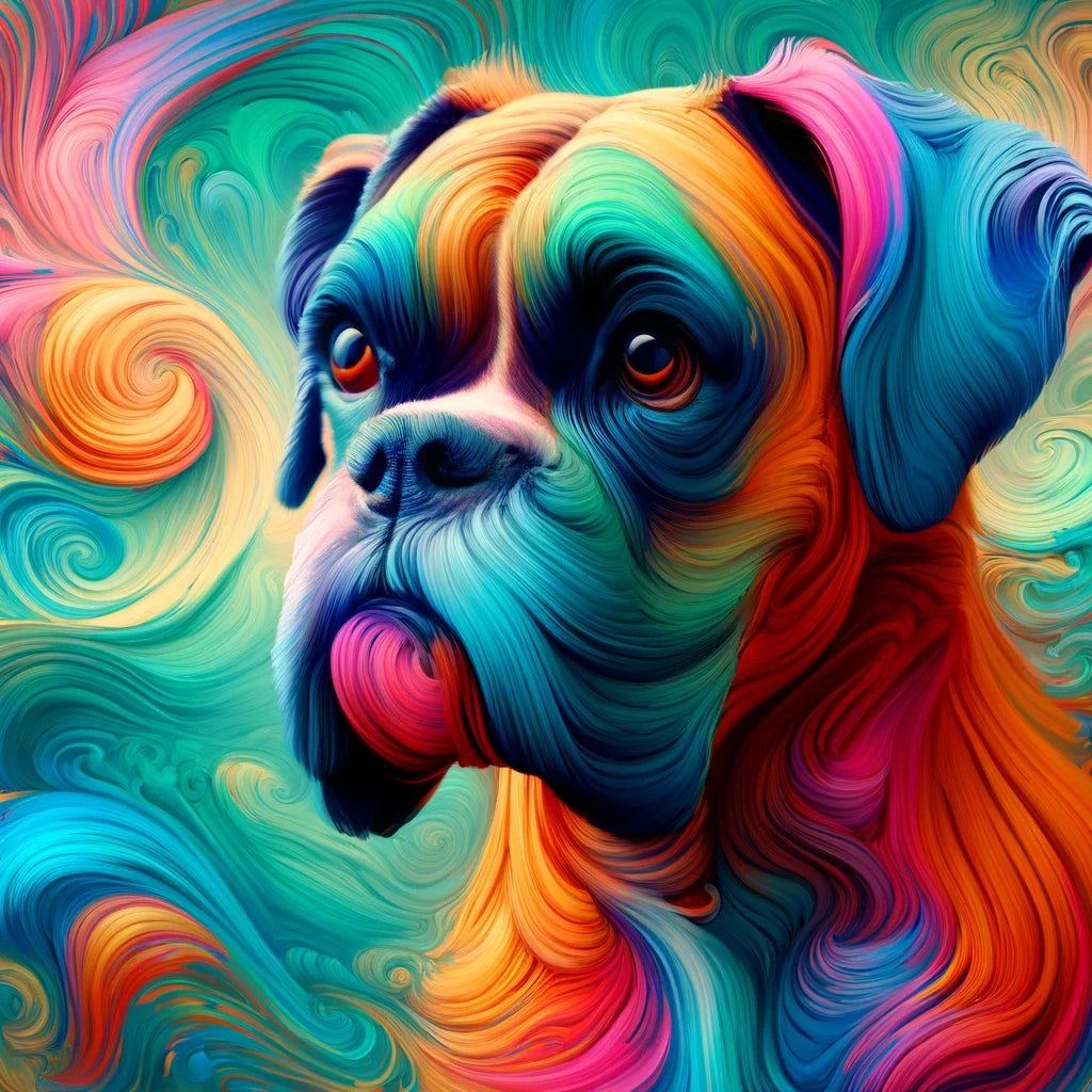 Whimsical Boxer Dreamlike Vision Canvas