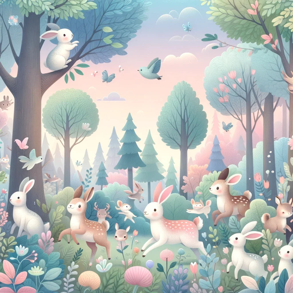 Whimsical Forest Friends Canvas
