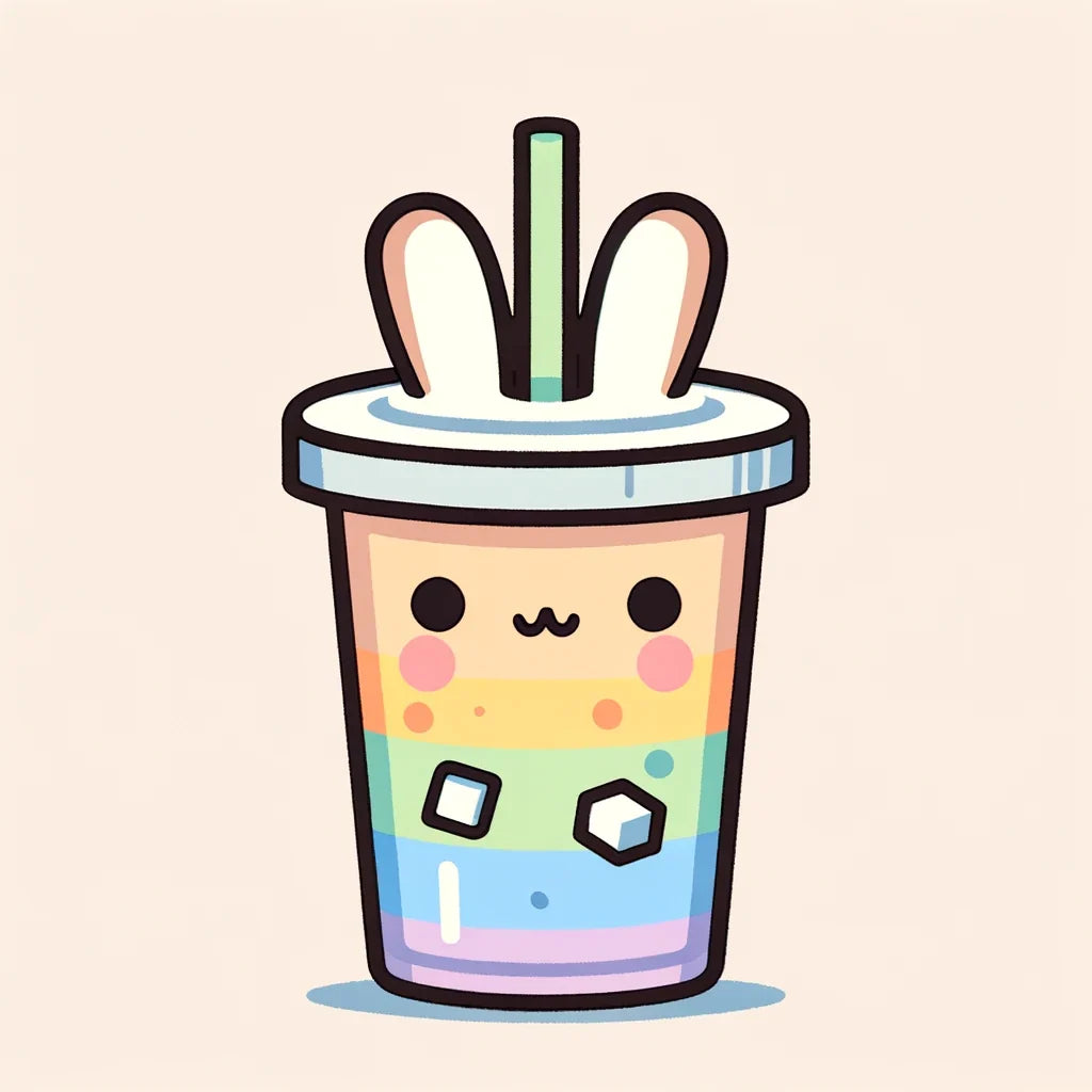 Whimsical Kawaii Latte Canvas
