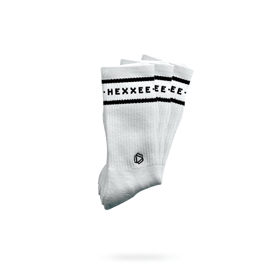 White 2Lines Padel Socks X3