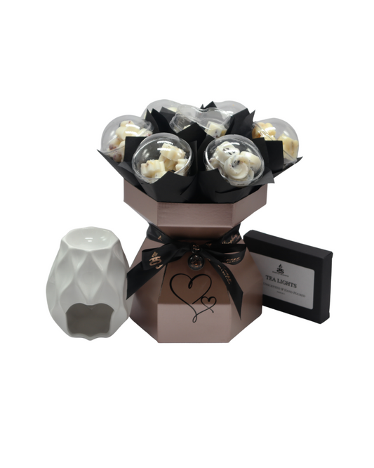Simple Scents Elegance Wax Melt Flower Bouquet & Wax Melt Burner Gift Set