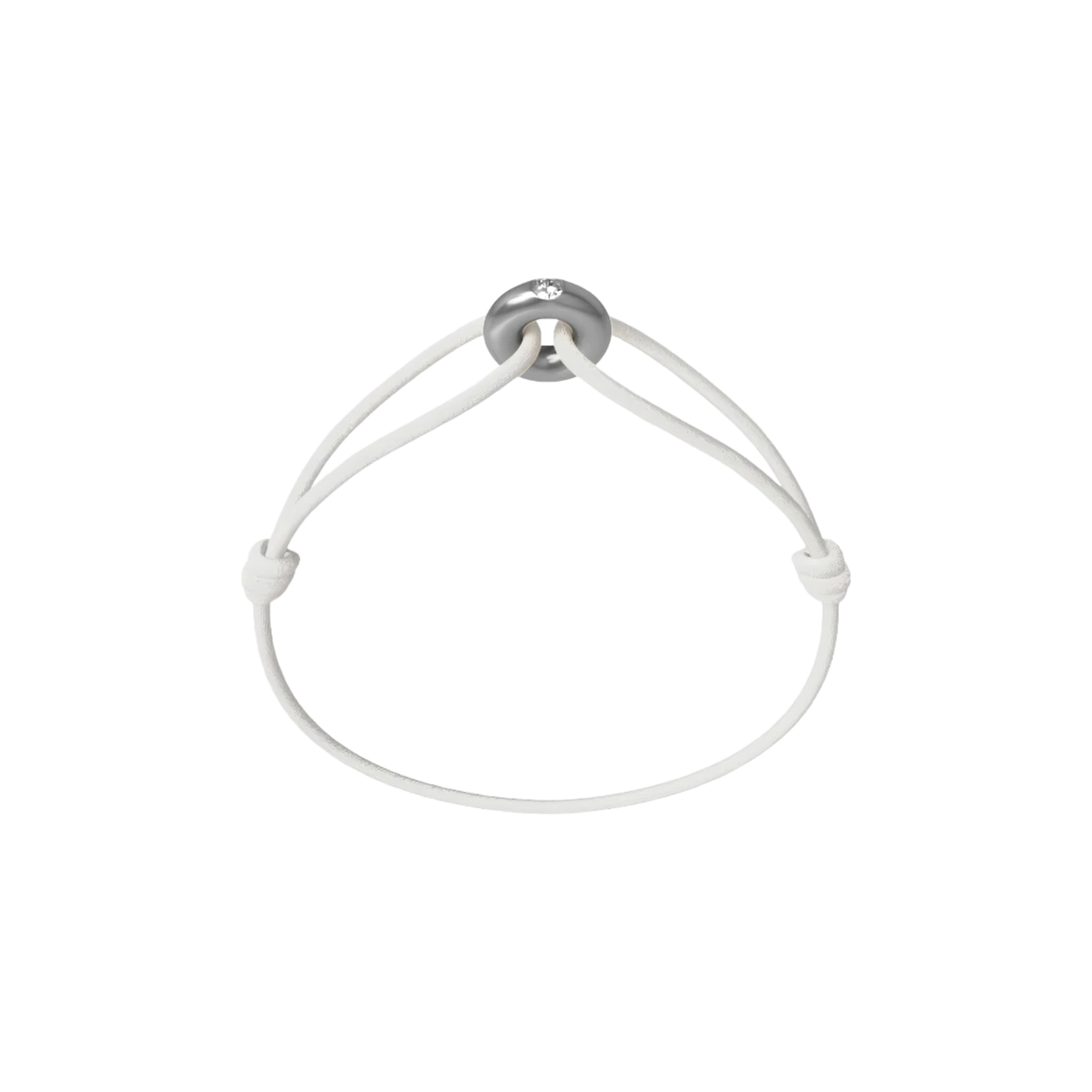 Mini Silver Soho Diamond Cord Bracelet