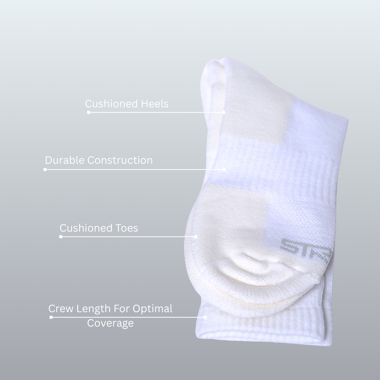 Off White Merino Wool Active Hiking Socks - Unisex
