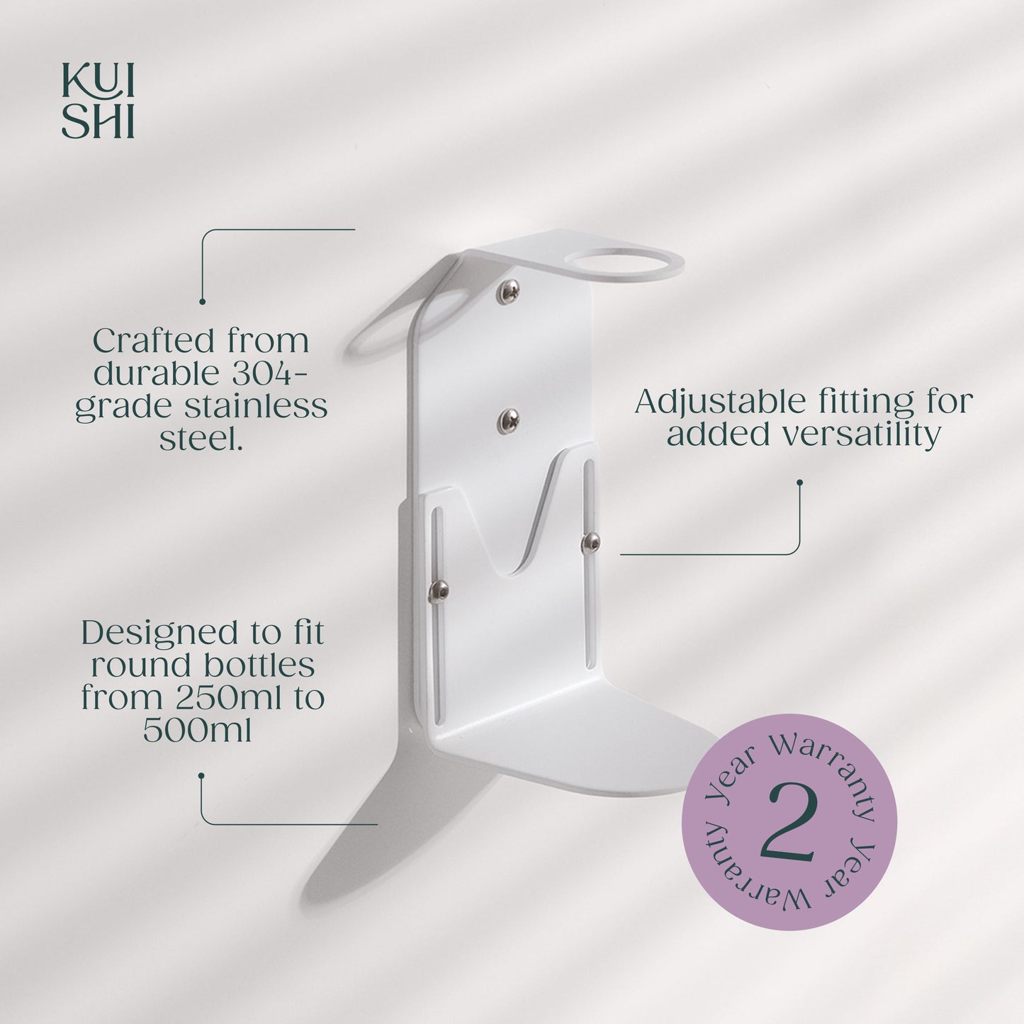White Single Bottle Holder