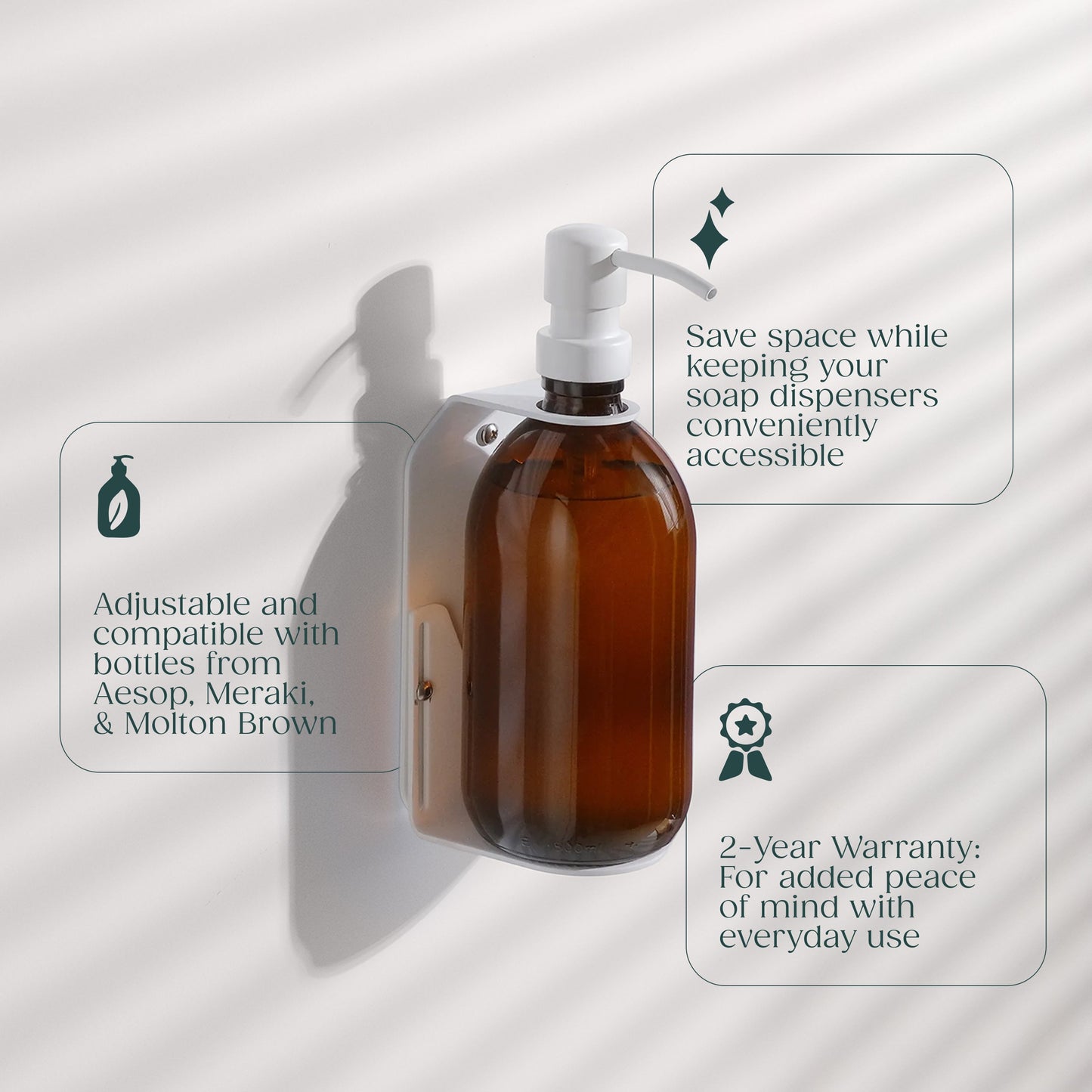 White Single Bottle Holder